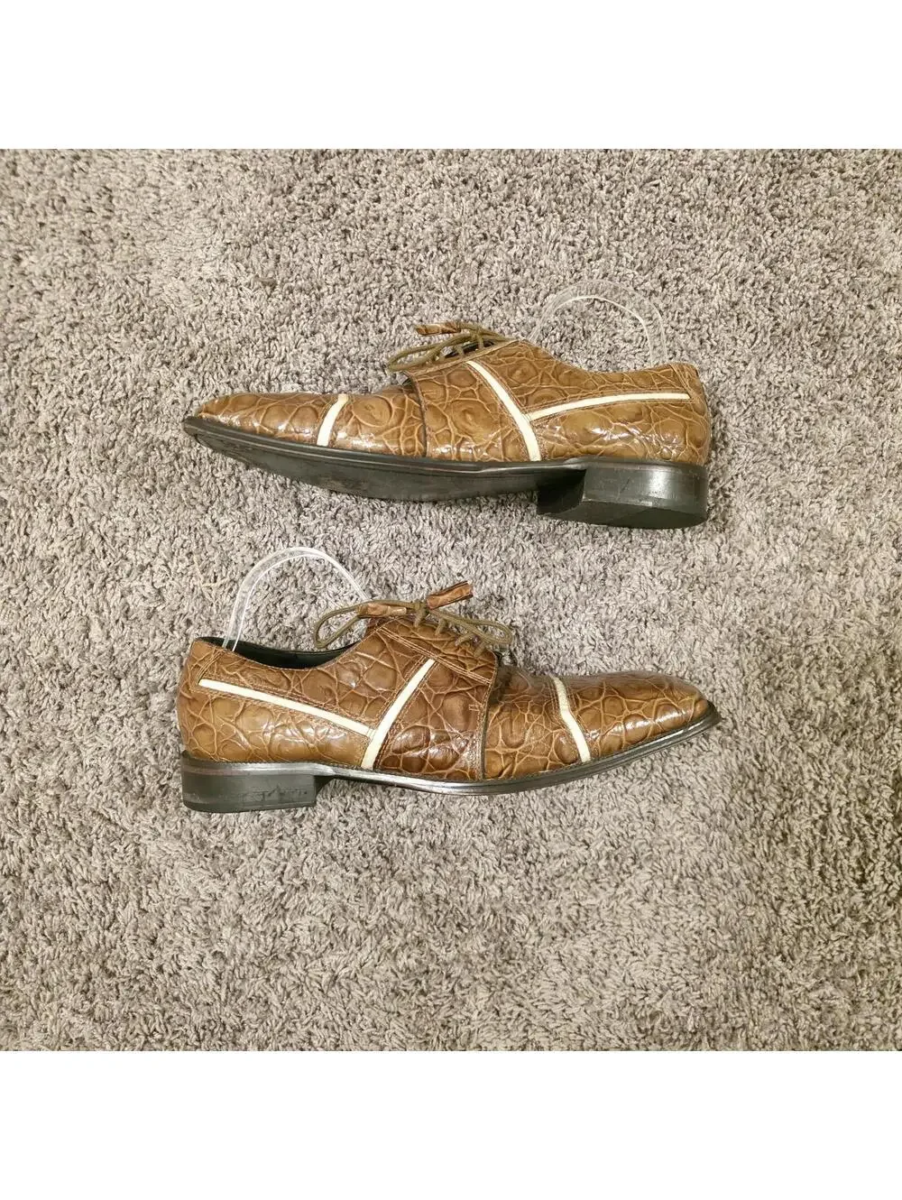 Giorgio Brutini  Brown Genuine Alligator Shoes  sz 12 US